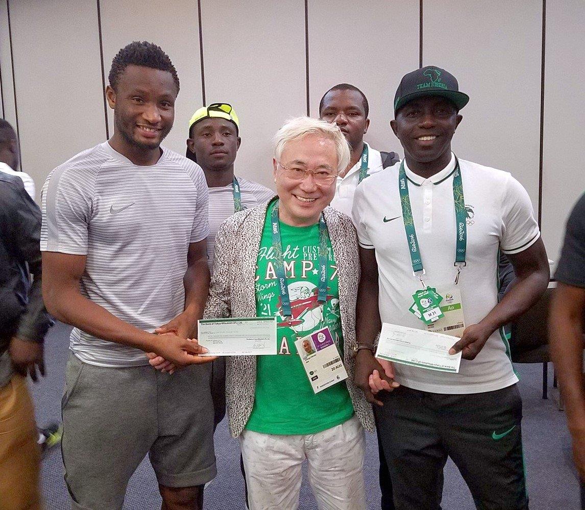 Katsuya Takasu Japanese Nigeria U23 cash donor