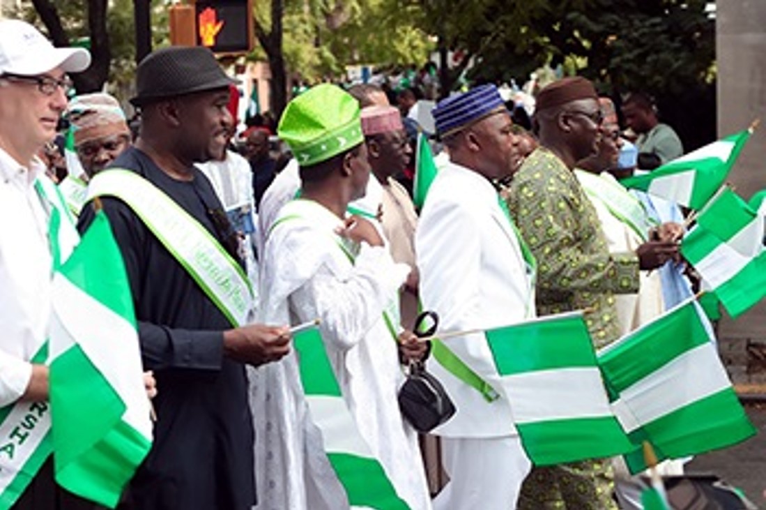 Nigerians on parade day in New York